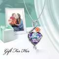 TOUPOP Sterling Silver & Crystal Mom Necklace 'I Love You For Always And Forever'-0-3