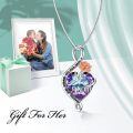 TOUPOP Sterling Silver & Crystal Mom Necklace 'I Love You For Always And Forever'-0-3