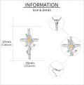 wholesale 925 Sterling Silver Daisy Cross Necklace Birth Flower Jewelry for Women-0-3