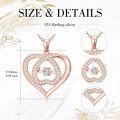 wholesale 925 Sterling Silver Rose Gold 1CT Moissanite Floating Necklace with Twinkle Setting, Adjustable Chain, Gift Box Included-0-4