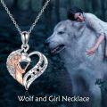 wholesale 925 Sterling Silver Angel & Wolf Heart Pendant Necklaces I love you Gifts for Girls and Women-0-5