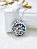 wholesale 925 Sterling Silver Dragon Pendant Necklaces for Women Men Family  Ideas-0-1