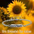 wholesale 925 Sterling Silver Floral Engraved Cremation Jewelry Urn Bracelet with  -0-1