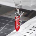 wholesale Sterling Silver Quartz Hummingbird Necklace Gift for Women Mom-0-38