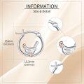 wholesale 925 Sterling Silver Chicken Hoop Earrings Animal s for Women Hypoallergenic -0-4