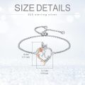 wholesale TOUPOP Rose Heart Bracelet For Women Sterling Silver Butterfly Initial H Letter Link Bracelet Anniversary Birthday Christmas Jewelry Gifts For Her Wife Girlfriend, Large -0-5