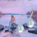 wholesale 925 Sterling Silver Blue Moonstone Celtic Filigree Teardrop Leverback Earrings-0-3