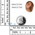 wholesale Sterling Silver Moonstone Stud Earrings 4mm Hypoallergenic Nickel-Free Gift for Women-0-5