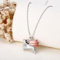 wholesale 925 Sterling Silver Superhero Flying Pig Rose Gold Cape Pendant Necklace For Women-0-2