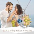 wholesale Sterling Silver Celtic Moon Sun Star Necklace for Women Girls-0-39