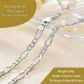 wholesale Sterling Silver Gold Plated 3 2mm Cuban Chain Necklace for Women Men 16 24 Inch-0-3