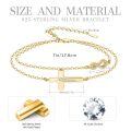 wholesale Rose Gold 925 Sterling Silver Cross & Infinity Charm Bracelet - Faith  for Women and Moms-0-7