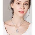wholesale 925 Sterling Silver Celtic Trinity Knot Moonstone Pendant Necklace White Gold Plated-0-1