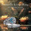 wholesale 925 Sterling Silver Spoon Ring with Hummingbird Vintage Adjustable Women s Jewelry-0-1