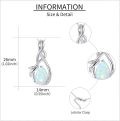 wholesale 925 Sterling Silver Blue Moonstone Pear Shape Infinity Teardrop Pendant Necklace-0-8