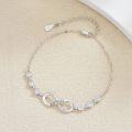 wholesale Sterling Silver & 5A CZ Infinity Mother Bracelet - Adjustable, Hypoallergenic, Gift for Mom-0-2