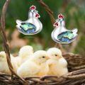 wholesale 925 Sterling Silver Abalone Shell Hen Stud Earrings for Women -0-5