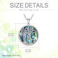 wholesale Sterling Silver Crystal Abalone Shell Animal Pendant Tree of Life Necklace-0-55