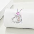 wholesale TOUPOP Daughter Gifts From Dad S925 Sterling Silver Daughter Necklace From Dad I Love You To The Moon And Back Heart Pendant Jewelry -0-4