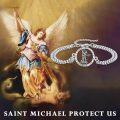 wholesale 925 Sterling Silver Saint Michael Protect Us Charm Bracelet for Men & Women-0-1