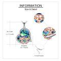 wholesale 925 Silver Axolotl Heart Pendant Necklace Rose Gold Plated Zircon Abalone Love You Forever-0-3