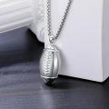 wholesale 925 Sterling Silver American Football Sports Pendant Necklace for Men-0-3