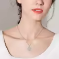 wholesale 925 Sterling Silver Moissanite Compass Pendant Necklaces Wholesale for Women and Men-0-4