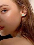 wholesale 925 Sterling Silver Round Blue Green Opal Stud Earrings for Women-0-2