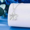 wholesale 925 Sterling Silver Plumeria Pendant Necklace for Women s-0-2