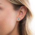 wholesale 925 Sterling Silver Birthstone Heart Stud Earrings Jewelry Gifts for Women-0-64