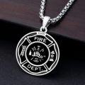 wholesale 925 Sterling Silver Saint Florian Protect Us Pendant Necklace with Stainless Steel Chain Religious Jewelry for Men-0-4