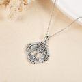 wholesale 925 Sterling Silver Tree of Life Pendant with Ravens and Leaves Charm Necklace-0-2