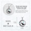 wholesale 925 Sterling Silver Moon Star Black Cat Pendant Necklace s for Women-0-5