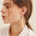 wholesale 925 Silver Skull Hook Earrings 14mm Punk Rock Halloween Jewelry Gift for Women Men-0-1