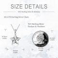 wholesale 925 Sterling Silver Star Pendant Necklaces for Women Girls Lucky Charm s 45cm Chain Length-0-3