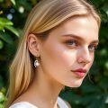 wholesale 925 Sterling Silver Moon Shape Earrings Wholesale With Pearls-0-4