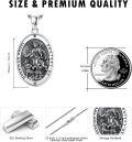 wholesale 925 Sterling Silver Guardian Angel Protect Us Religious Medal Necklace Pendant-0-5