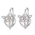 TOUPOP Sterling Silver Filigree Dangle Drop Earrings Birthday Christmas Gifts For Women-0-0