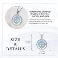 wholesale 925 Sterling Silver Celtic Knot Pendant Necklace With Moonstone Zircon White Gold Plated-0-4