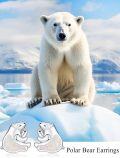 wholesale 925 Sterling Silver White Opal Polar Bear Stud Earrings for Women - Animal  Ideas-0-4