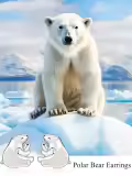 wholesale 925 Sterling Silver White Opal Polar Bear Stud Earrings Wholesale for Women - Animal  Ideas-0-4