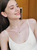 wholesale 925 Sterling Silver Cat On Moon Pendant Necklace-0-17