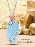 wholesale Sterling Silver Gemstone Dainty Pendant Necklace for Women Mom Gift-0-8