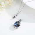 wholesale 925 Sterling Silver Abalone Shell Daffodil Rose Tear Drop Keepsake Urn Necklace for Ashes Memory Jewelry-0-2