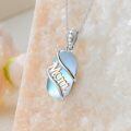 wholesale 925 Sterling Silver Mom Moss Agate Pendant Necklace Two Tone Rose Gold-0-16