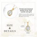 wholesale 14K Gold Pear-Shaped Moissanite Halo Pendant Necklace with Chain - 2CT EF Color Solitaire Jewelry for Women-0-4
