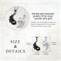wholesale 925 Sterling Silver Yin Yang Pendant Necklace with Angel Wings for Couples-0-4