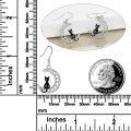 wholesale 925 Sterling Silver Black Cat and Crescent Moon Drop Earrings for Women Gifts-0-2