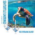 wholesale 925 Sterling Silver Blue Opal Sea Turtle Heart Leverback Dangle Earrings with Starfish and Wave Design - Ocean Beach s for Women & Sisters-0-4