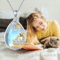 wholesale 925 Sterling Silver Graduation Cap Book Panda Pendant Necklace-0-1